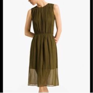 Massimo Dutti Silk Green Dress